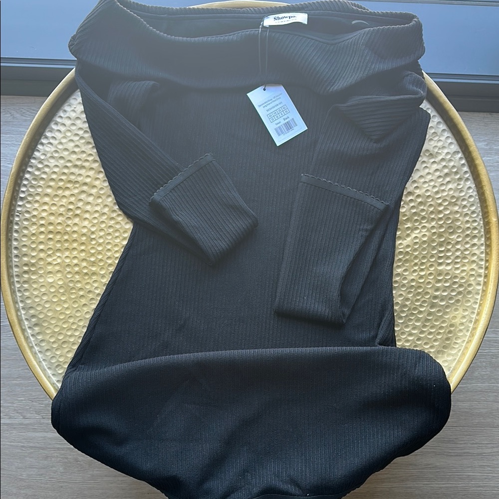 Showpo Black One Shoulder Dress